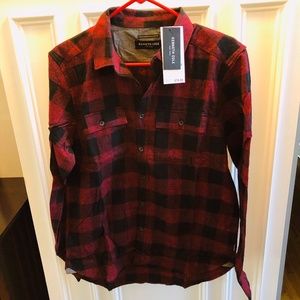 Kenneth Cole New York Men's Garnet Flannel Shirt S